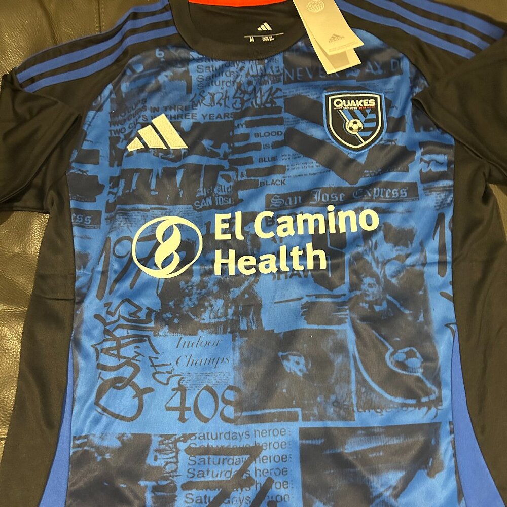 MLS SAN JOSE EARTHQUAKES  Men's JERSEY M,L,XL,2X by Adidas